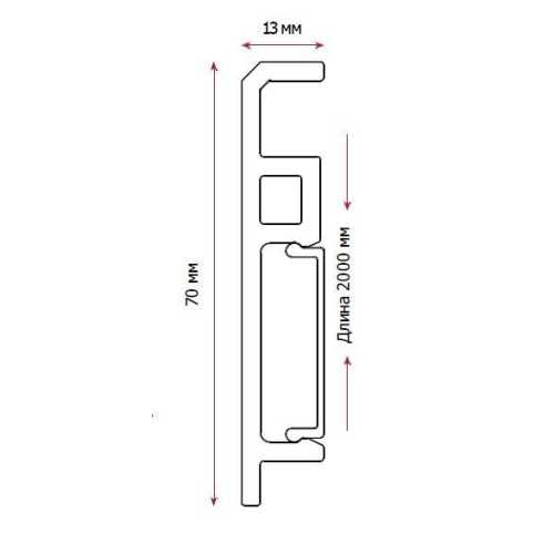 Фото Плинтус Aberhof Luxe Дуб Камелот (70х13х2000 мм)