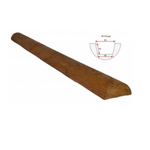 Фото Декоративное полубревно Рустик 70*140мм Белый, длина 3м