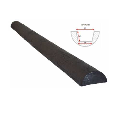 Фото Декоративное полубревно Рустик 70*140мм Венге, длина 2м