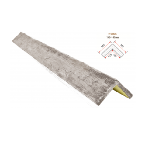 Фото Балка угловая рустик, 145х145мм Лофт, длина 2 метра