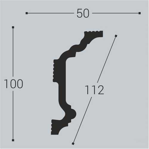 Фото Карниз под покраску из полистирола Bello Deco K4 (100х50х2000 мм)