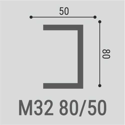 Фото Молдинг Bello Deco M32 под покраску (80х50х2000)