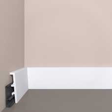 Плинтус напольный Bello Deco П27 с монтажной планкой, под покраску (80х20х2000)