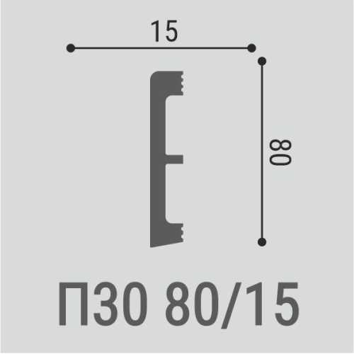 Фото Плинтус напольный Bello Deco П30 под покраску (80х15х2000)