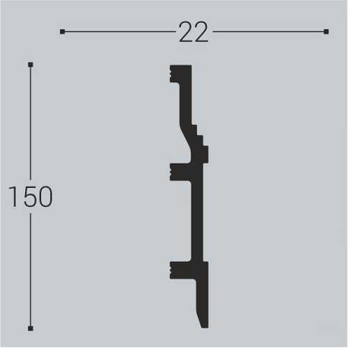 Фото Плинтус напольный Bello Deco П8 под покраску (150х22х2000)