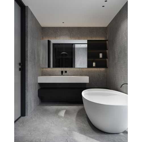 Фото Мозаика из керамогранита Bonaparte Ground Grey 48х48 (300х300х10 мм)