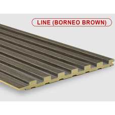 Стеновые панели ПВХ Line borneo brown, 140*8*2800 мм Стеновые панели ПВХ Line borneo brown, 140*8*2800 мм