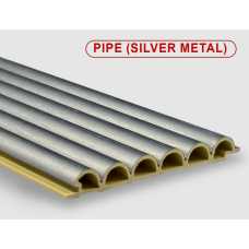 Стеновые панели ПВХ Pipe silver metal, 123*15*2800 мм Стеновые панели ПВХ Pipe silver metal, 123*15*2800 мм