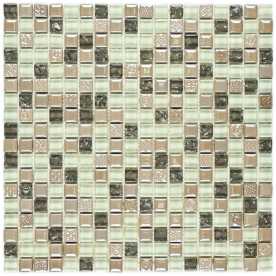 Мозаика стеклянная с камнем Bonaparte Plaza 15х15 (300х300х8 мм)