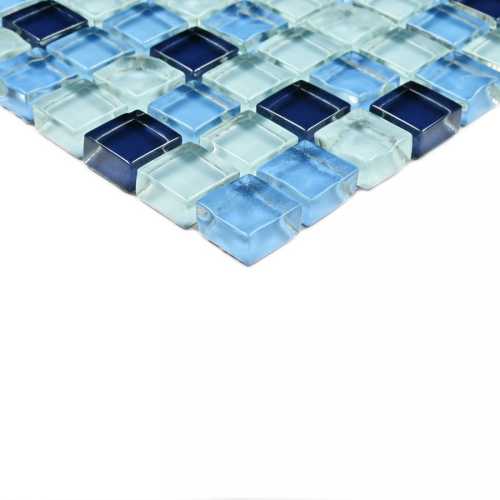 Фото Мозаика стеклянная Bonaparte Blue Drops 15х15 (300х300х8 мм)