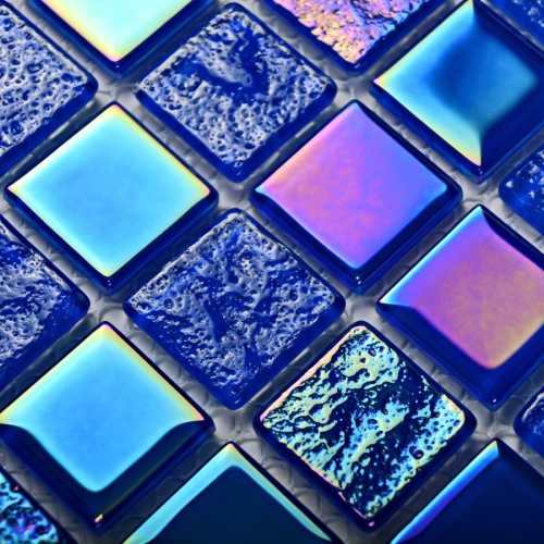 Фото Мозаика стеклянная Bonaparte Bondi dark blue-25, 25х25 (300х300х4 мм)