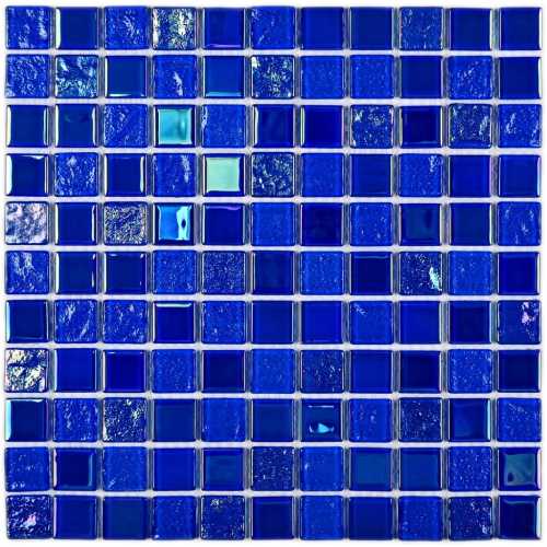 Фото Мозаика стеклянная Bonaparte Bondi dark blue-25, 25х25 (300х300х4 мм)