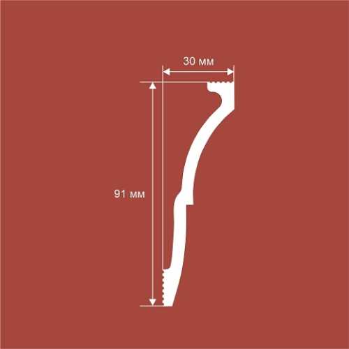 Фото Карниз под покраску Cosca KX058 из экополимера (91х30х2000 мм)