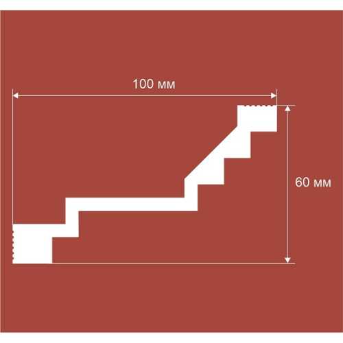 Фото Карниз под покраску Cosca KX081 из экополимера (60х100х2000 мм)