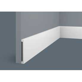 Плинтус напольный Cosca PX058 под покраску, белый 80х10