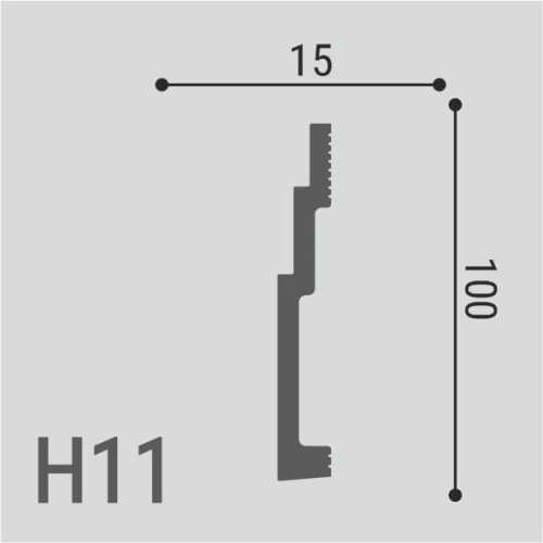 Фото Плинтус напольный Де Багет XPC полимер H11 (100х15х2000)