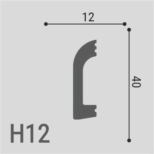 Фото Плинтус напольный Де Багет XPC полимер H12 (40х12х2000)