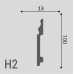 Маленькое фото Плинтус напольный Де Багет XPC полимер H2 (100х13х2000)