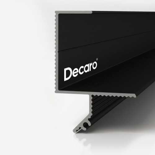 Фото Теневой потолочный профиль Decaro D005.2 Черный анод (30*7*2000)