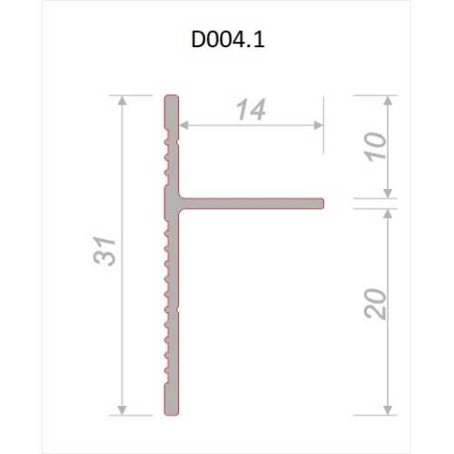 Фото Теневой профиль Decaro D004.1 под покраску (10-20*14*2000)