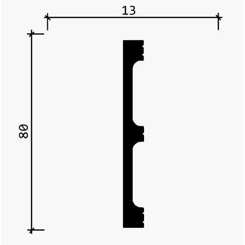 Фото  Плинтус напольный, влагостойкий Decor Dizayn 708-66SH (80*13*2400)