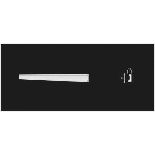 Фото Молдинг под покраску Decor Dizayn DD628 из полистирола (20х10х2000 мм)