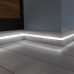 Маленькое фото Плинтус напольный с подсветкой LED Evrowood PN 050 Белый, крашеный (80*12*2000)