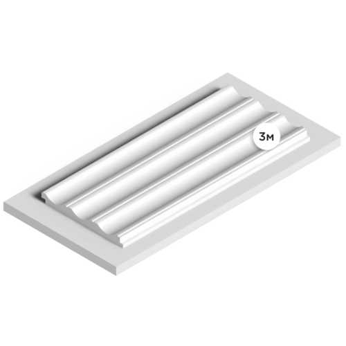 Фото Декоративная панель HIWOOD LV138 LONG NP под покраску (120 × 12 × 3000 мм)