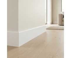 Плинтус QUART вспененный ПВХ QUART, Белый 9003 (80*26.5*2200)