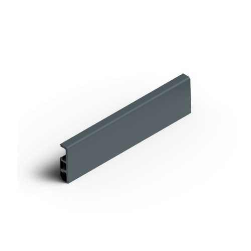 Фото Плинтус QUART вспененный ПВХ QUART, Темно-серый 7031 (80*26.5*2200)