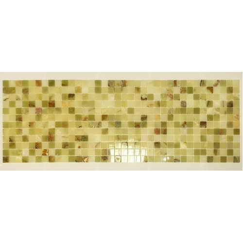 Фото Мозаика из натурального камня Caramelle Onice Jade Verde POL 23х23 (298х298х7 мм)
