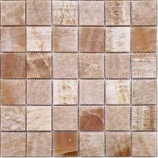 Мозаика из натурального камня  Caramelle Onice legno chiaro POL 48х48 (305х305х7 мм)