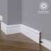 Маленькое фото Белый плинтус напольный МДФ Madest Decor модель 06-064-12 крашеный (64х12х2400 мм)