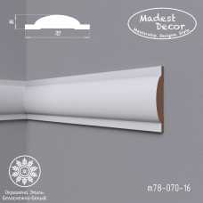 Белый молдинг MDF крашеный Madest Decor M78-070-16