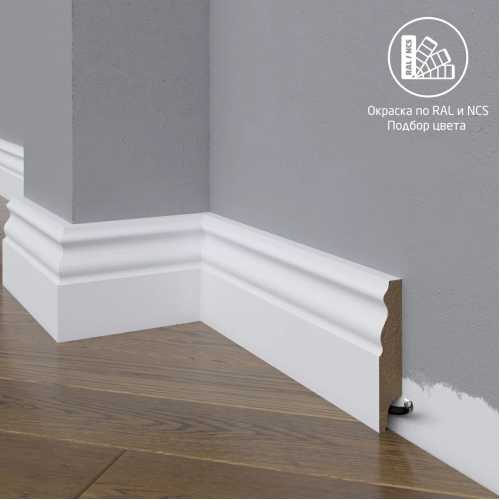 Фото Плинтус напольный МДФ Madest Decor 22-083-16 крашеный по RAL/NCS (83х16х2400 мм) 