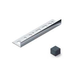 Профиль L-образный алюминий 10 мм Neexy PV02-44 (антрацит муар), 2.7 метра