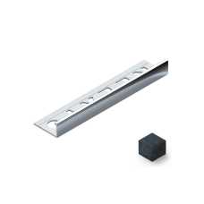 Профиль L-образный алюминий 10 мм Neexy PV02-46 (Черный блестящий браш), 2.7 метра