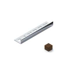 Профиль L-образный алюминий 10 мм Neexy PV02-10 (коричневый матовый), 2.7 метра