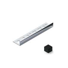 Профиль L-образный алюминий 10 мм Neexy PV02-18 (черный матовый), 2.7 метра