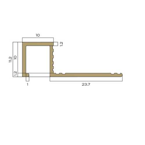 Фото Профиль для плитки внешний латунь 12.5 мм Neexy PVL32-01 Полированная, 2.7 метра