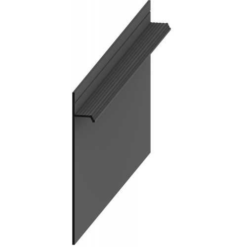 Фото Плинтус скрытого монтажа алюминиевый, анодированный Pro Design 323 Черный (80*12*2700)
