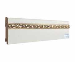 Плинтус напольный под покраску Finitura Decor МДФ 70х16мм, вставка фигурная 10*18 перламутр (престиж) Плинтус напольный под покраску Finitura Decor МДФ 70х16мм, вставка фигурная 10*18 перламутр (престиж)