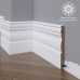 Маленькое фото Белый плинтус напольный МДФ Madest Decor 24-150-18 крашеный (150х18х2400 мм)