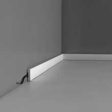 Плинтус под покраску Orac decor SX162 Orac decor с кабель каналом, белый (40*10*2000)