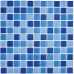 Маленькое фото Мозаика стеклянная Bonaparte Blue Wave-1, 25х25 (300х300х4 мм)