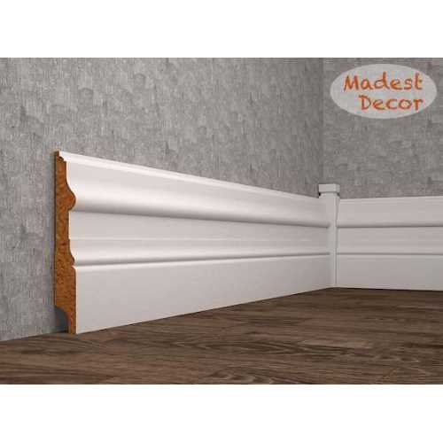 Фото Плинтус напольный под покраску 15-136-22 Madest Decor MDF (136х22х2400 мм)