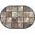 Ковер Merinos Valencia Deluxe d328 BROWN ОВАЛ 0,8*1,5 