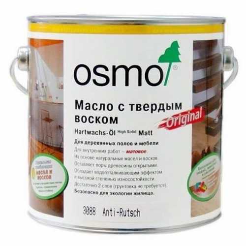 Фото Масло Osmo с антискользящим эффектом 3088 бесцветное полуматовое (2,5 л) 