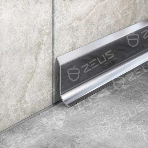 Фото Плинтус нержавеющая сталь L образный с радиусной ножкой ZPLR 40 полированный/ шлифованный (40х10х2500 мм)